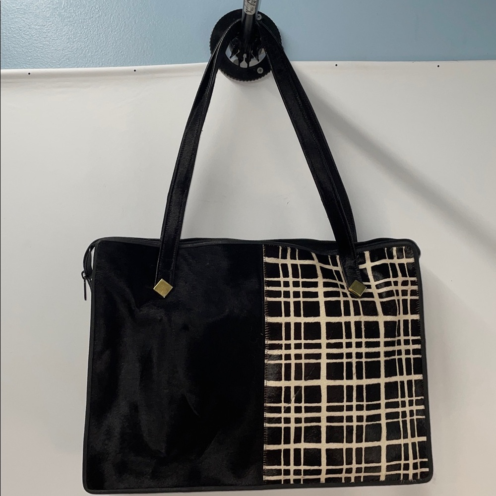 ALBANESE VINTAGE ITALIAN PONY HAIR TOTE BAG FTL-03-002 - Picture 4 of 10